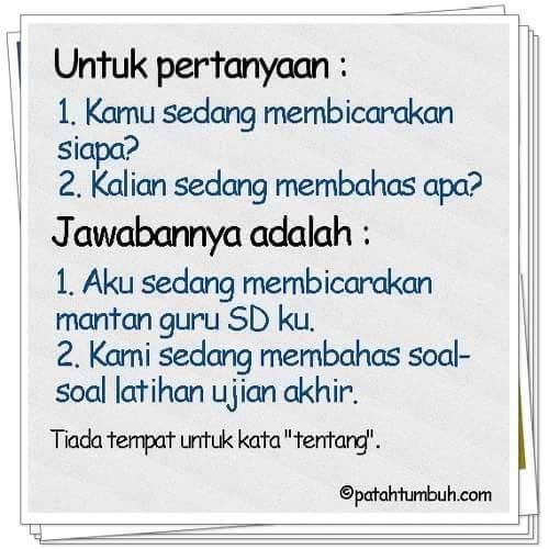 Tentang “Tentang”